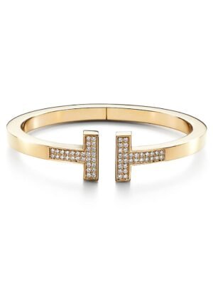18K T Diamond Square Bracelet