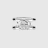 Double G Interlocking G Wide Open Ring