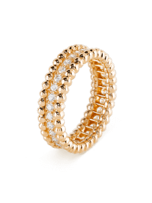 18K Yellow Gold Perl¨¦e Diamonds Ring