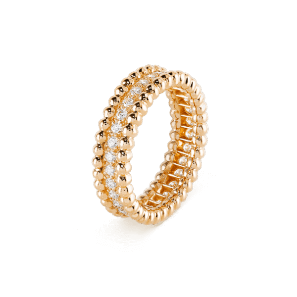 18K Yellow Gold Perl¨¦e Diamonds Ring