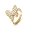 18K Two Butterfly Ring