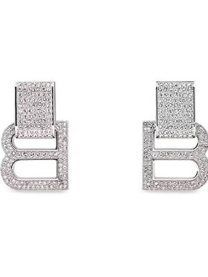 18K BB Hourglass Diamond Earrings