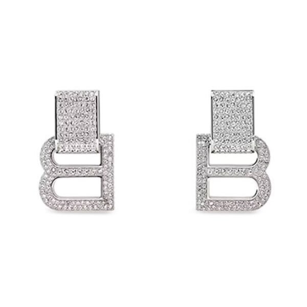 18K BB Hourglass Diamond Earrings