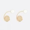 18K CD Tribales White Resin Pearls Earrings