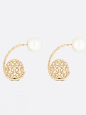 18K CD Tribales White Resin Pearls Earrings