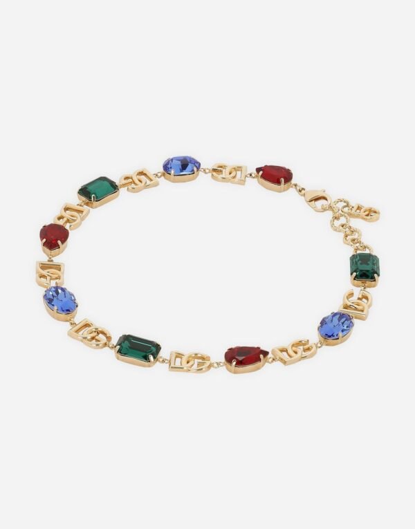 18K DG Crystals Choker Necklace
