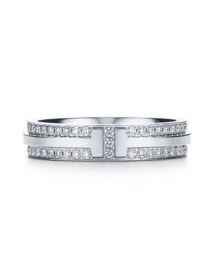 18K T Narrow Pav¨¦ Diamond Ring
