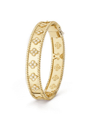 18K Yellow Gold Perl¨¦e Clovers Bracelet