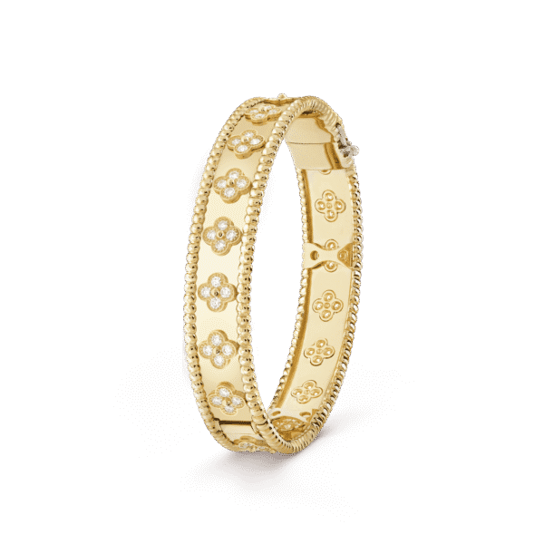 18K Yellow Gold Perl¨¦e Clovers Bracelet