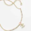 18K CC Pink Crystal Necklace