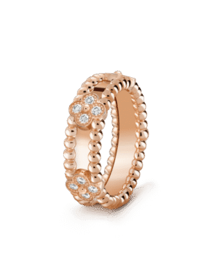 18K Rose Gold Perl¨¦e Clovers Ring