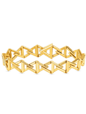 18K Louis Volt Curb Chain Large Bracelet