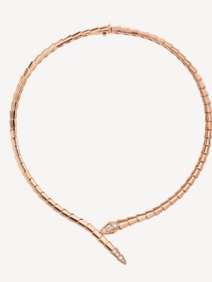 18K BV Serpenti Viper Demi-Pav¨¦ Diamonds Necklace