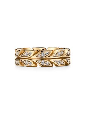 18K Yellow Gold Victoria Vine  Ring