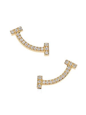 18K T Smile Diamonds Earrings
