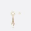 18K CD Tribales Eiffel Tower Charm White Pearls Earrings