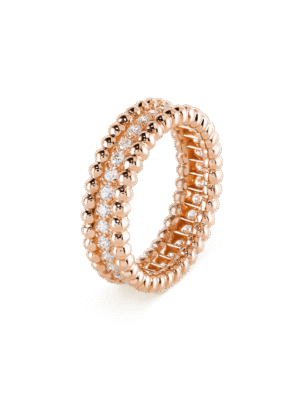 18K Rose Gold Perl¨¦e Diamonds Ring