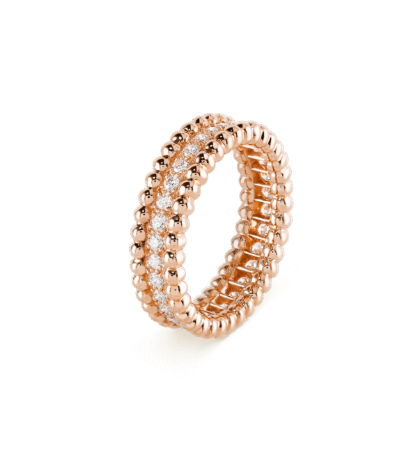 18K Rose Gold Perl¨¦e Diamonds Ring