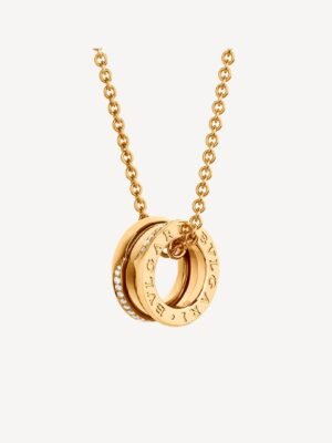 18K B.ZERO1  Demi-Pave Diamonds Necklace
