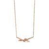 18K T Knot Pendant Diamond Necklace
