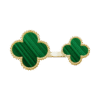 18K Magic Alhambra Malachite Clover Ring