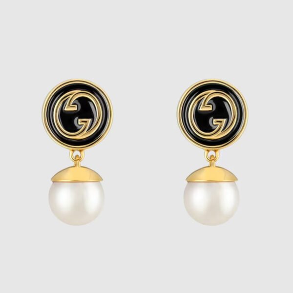 18K Double G Blondie Pendant Earrings