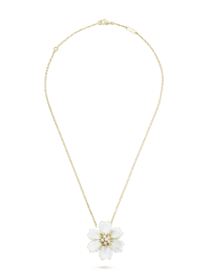 18K Rose De No?l Clip Pendant Necklace