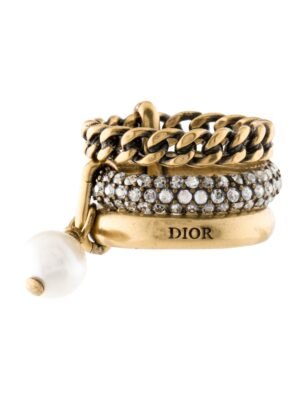 18K CD Pearl & Crystal J'Adior Rings