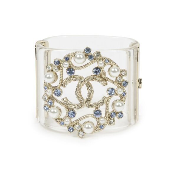 18K CC Transparent Cuff Bracelet