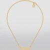 18K Double G Embellished Script Letter Necklace