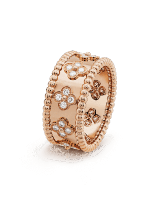 18K Rose Gold Perl¨¦e Clovers Ring