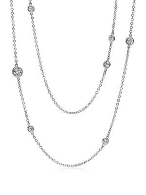 18K T Elsa Peretti Diamonds By The Yard Necklace