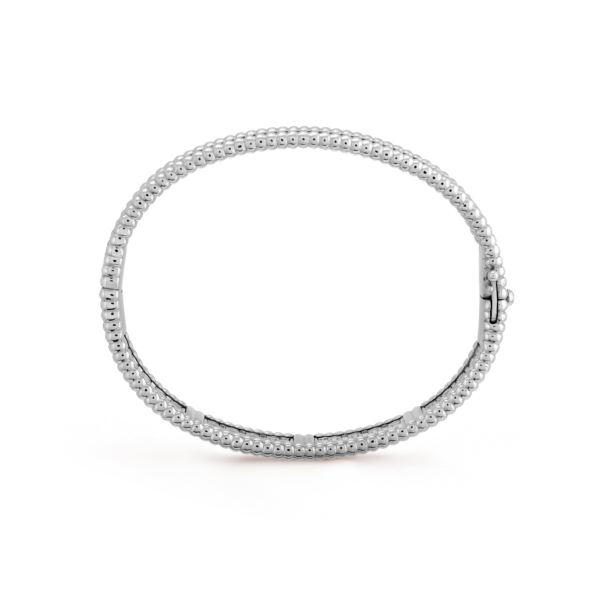 18K White Gold Perl¨¦e Diamonds Three Rows Bracelet