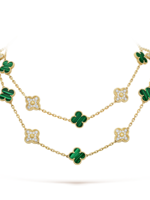 18K Vintage Alhambra 20 Motifs Long Clover Necklace