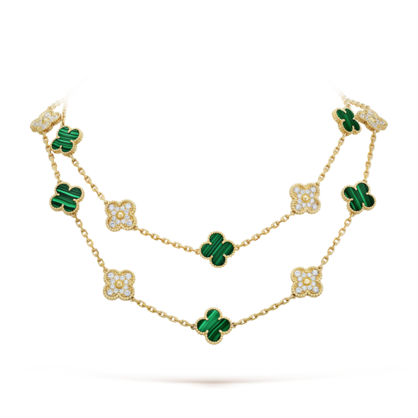 18K Vintage Alhambra 20 Motifs Long Clover Necklace