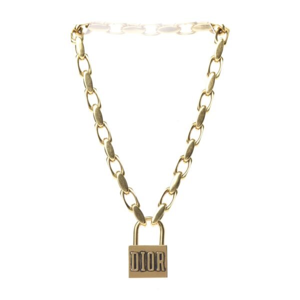 18K CD Lucky Locket Choker Necklace