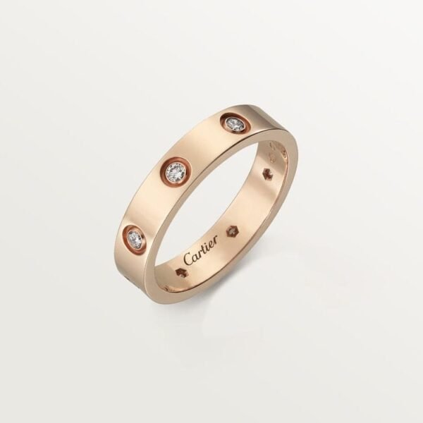 18K Love Wedding Eight Diamonds Ring