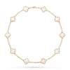 18K Vintage Alhambra Pearl 10 Motifs Necklace