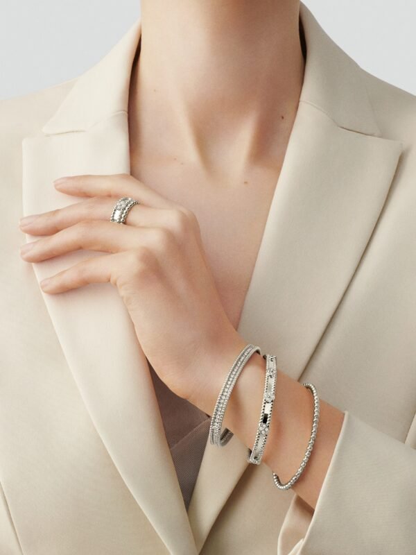 18K White Gold Perl¨¦e Bracelet