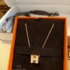 18K Cage D'H H Grey Necklace