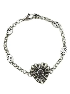 Double G Interlocking G Heart Bracelet