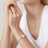 18K Rose Gold Sweet Alhambra Diamond Necklace