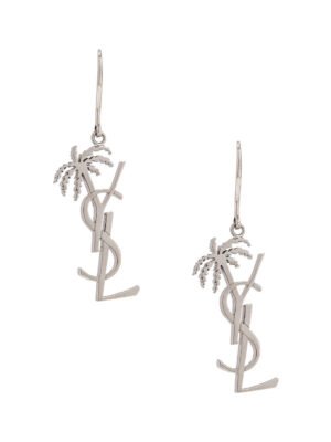18K Saint Monogram Palmier Statement Earrings