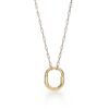 18K T Lock Pendant Pav¨¦ Diamonds Necklace