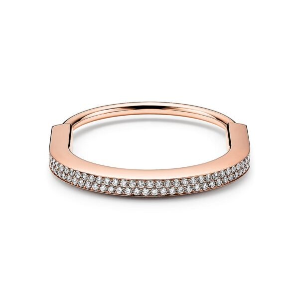 18K T Lock Bangle Full Pav¨¦ Diamonds Bracelet