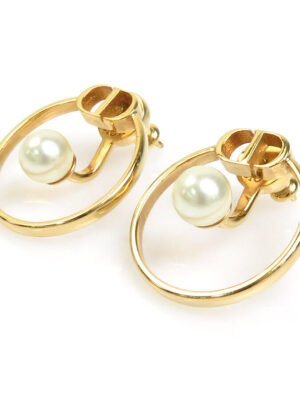 18K CD 30 Montaigne Pearl Earrings