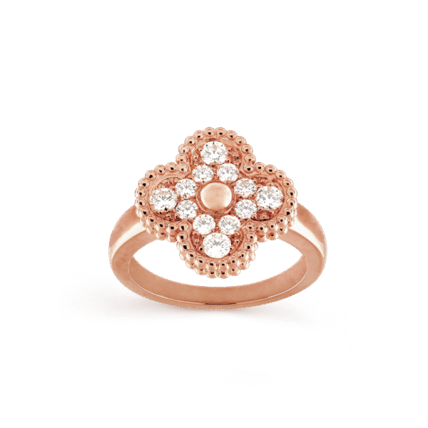 18K Vintage Alhambra Diamonds Ring