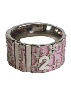18K CD Monogram Enamel Ring