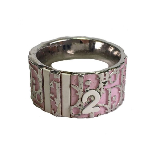 18K CD Monogram Enamel Ring