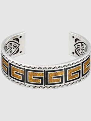 Double G Cube Yellow Wide Bracelet